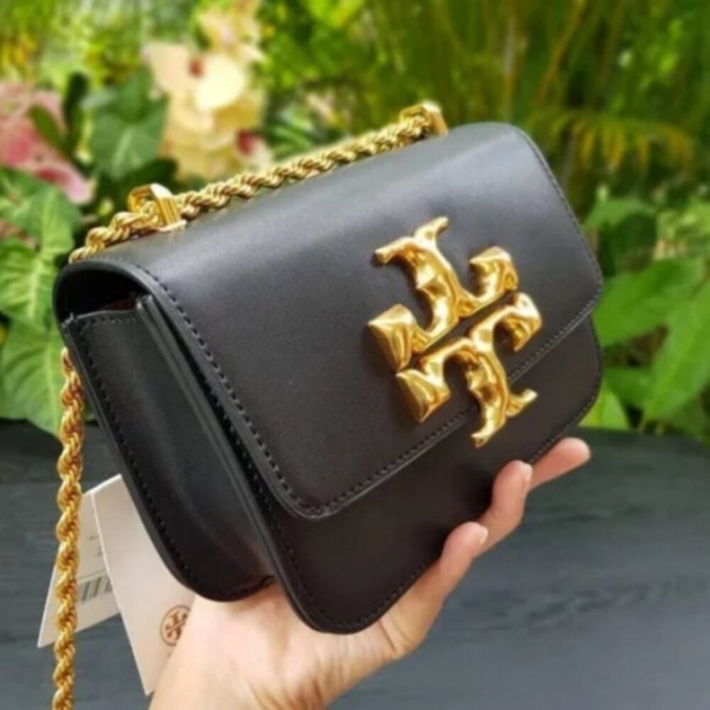Refined Tory Burch Black Flap Shoulder Bag - Picture 8 of 8